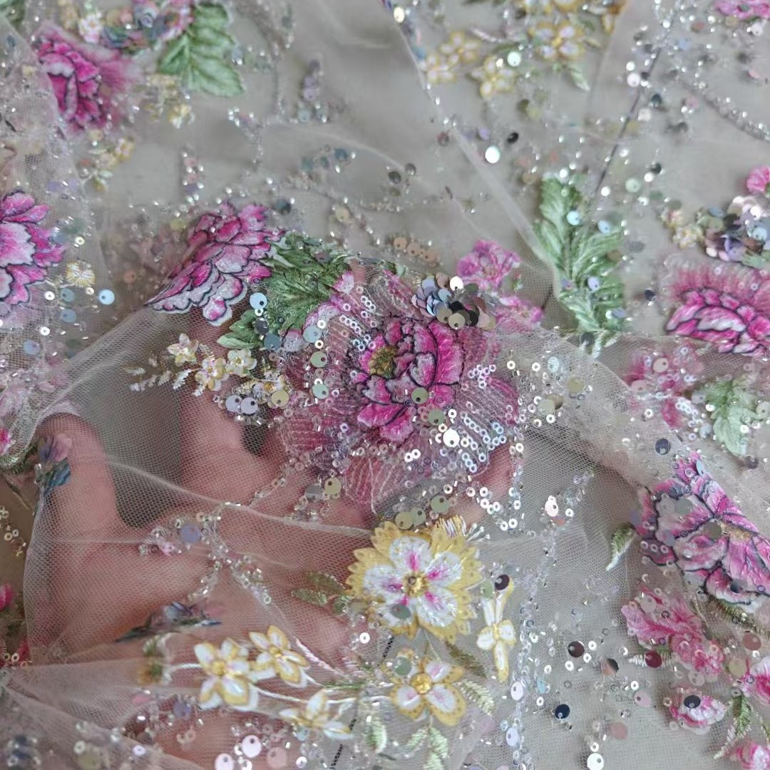 Embroidery Needle Pen - 1M 120Cm Wide Luxury Beaded Lace