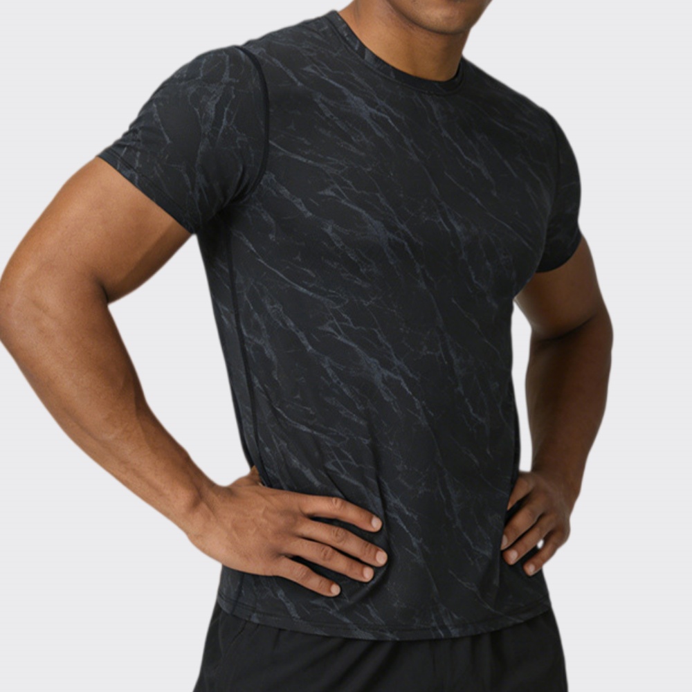 Embroidery H&M - Summer Men's Quick-Dry Fitness T-Shirt Short