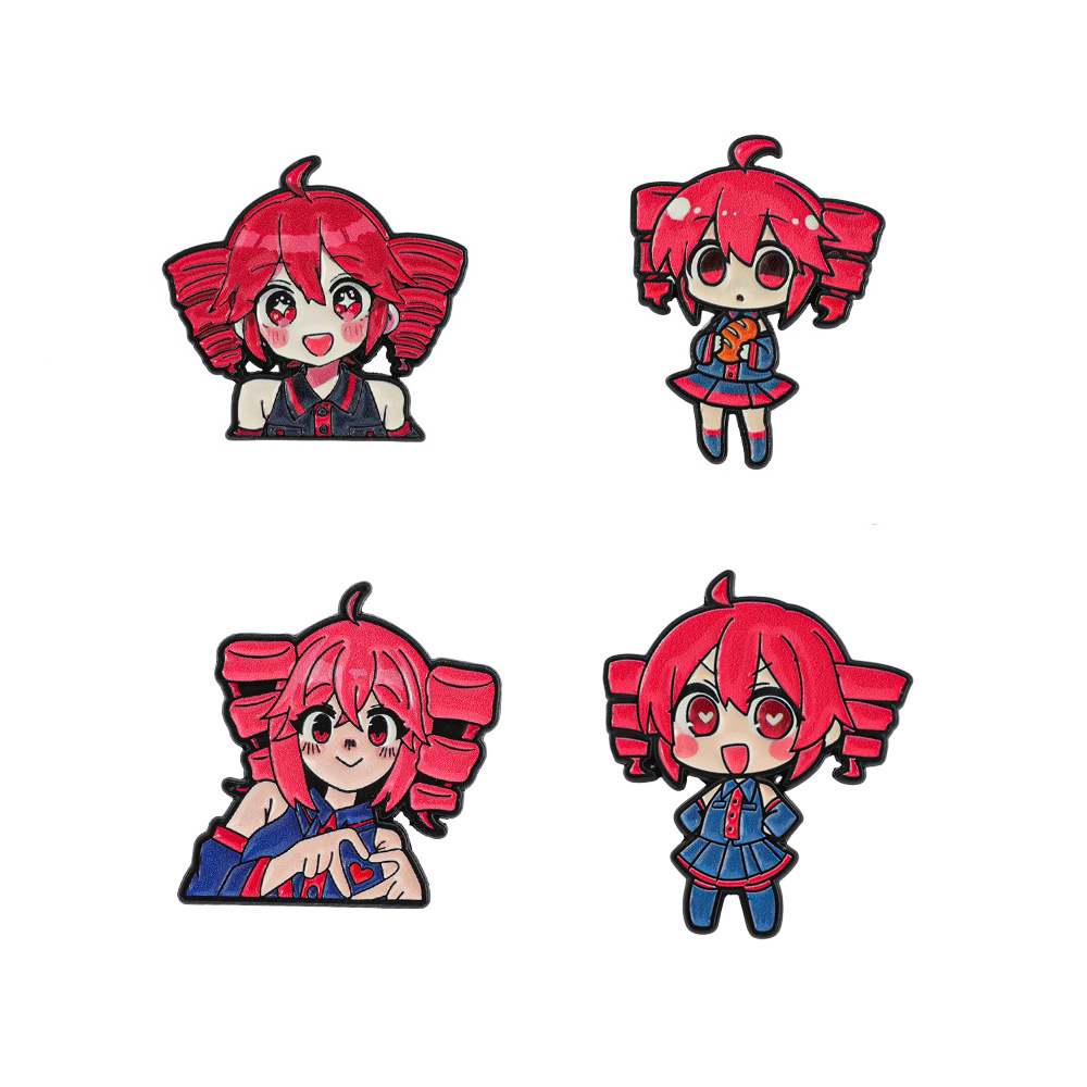 4pcs Anime Cute Cartoon Brooch - Embroidery Reddit 评论和价格