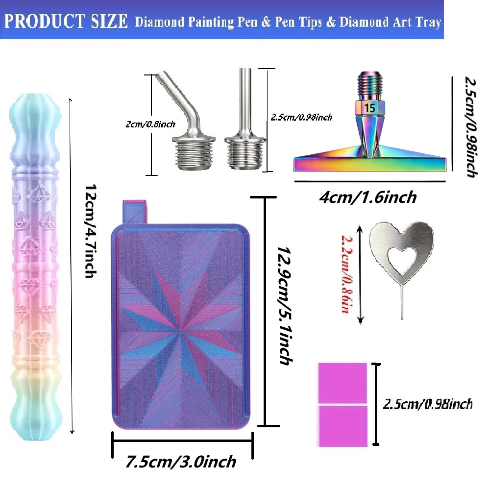 3D Diamond Pattern Dotting Pen - Embroidery Needle Pen 评论和价格