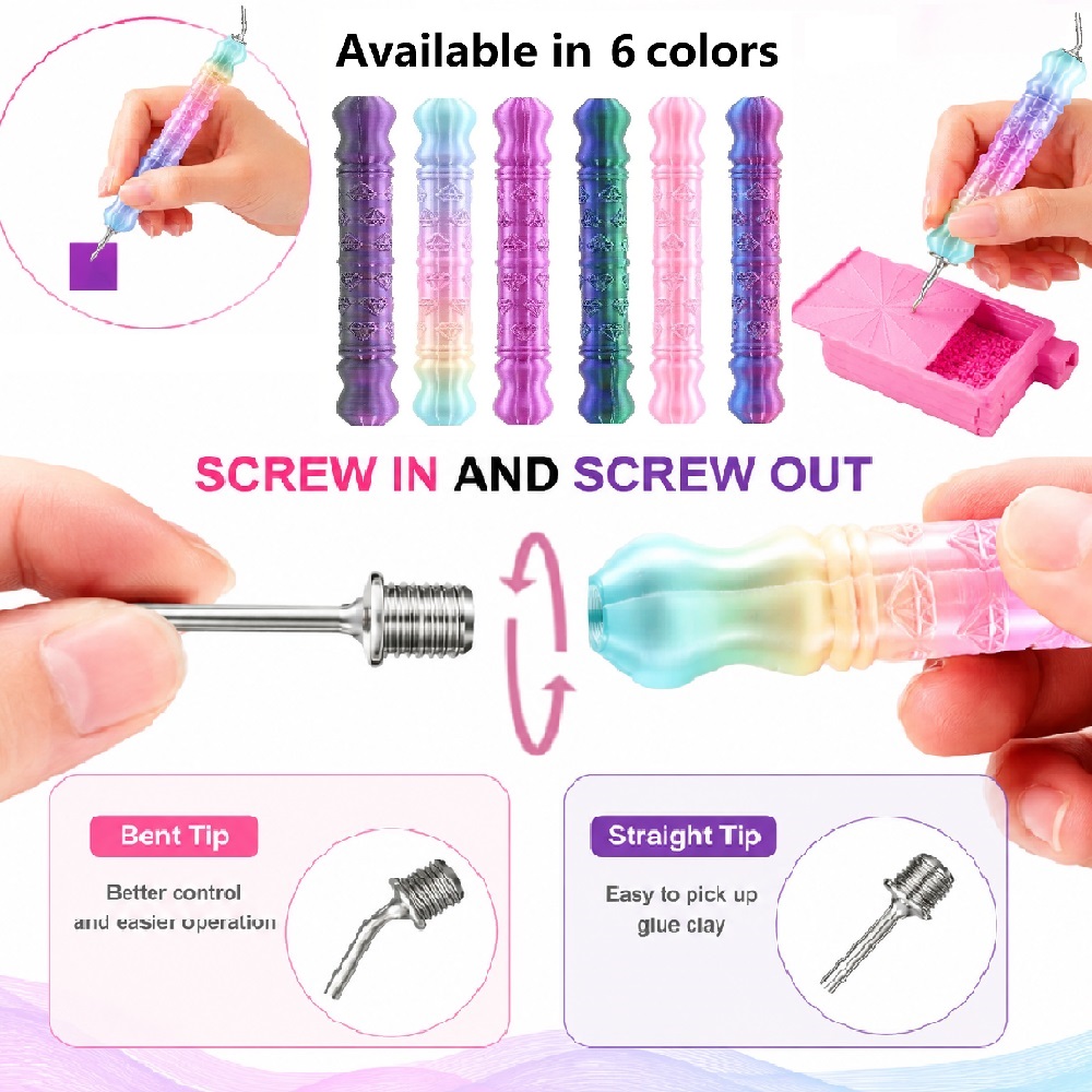 3D Diamond Pattern Dotting Pen - Embroidery Needle Pen 评论和价格