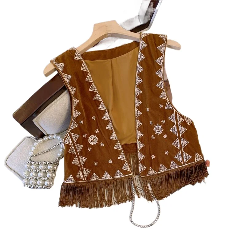 Vintage Fashion Cardigan for W - Embroidery Zig Zag Stitch 评论和价格