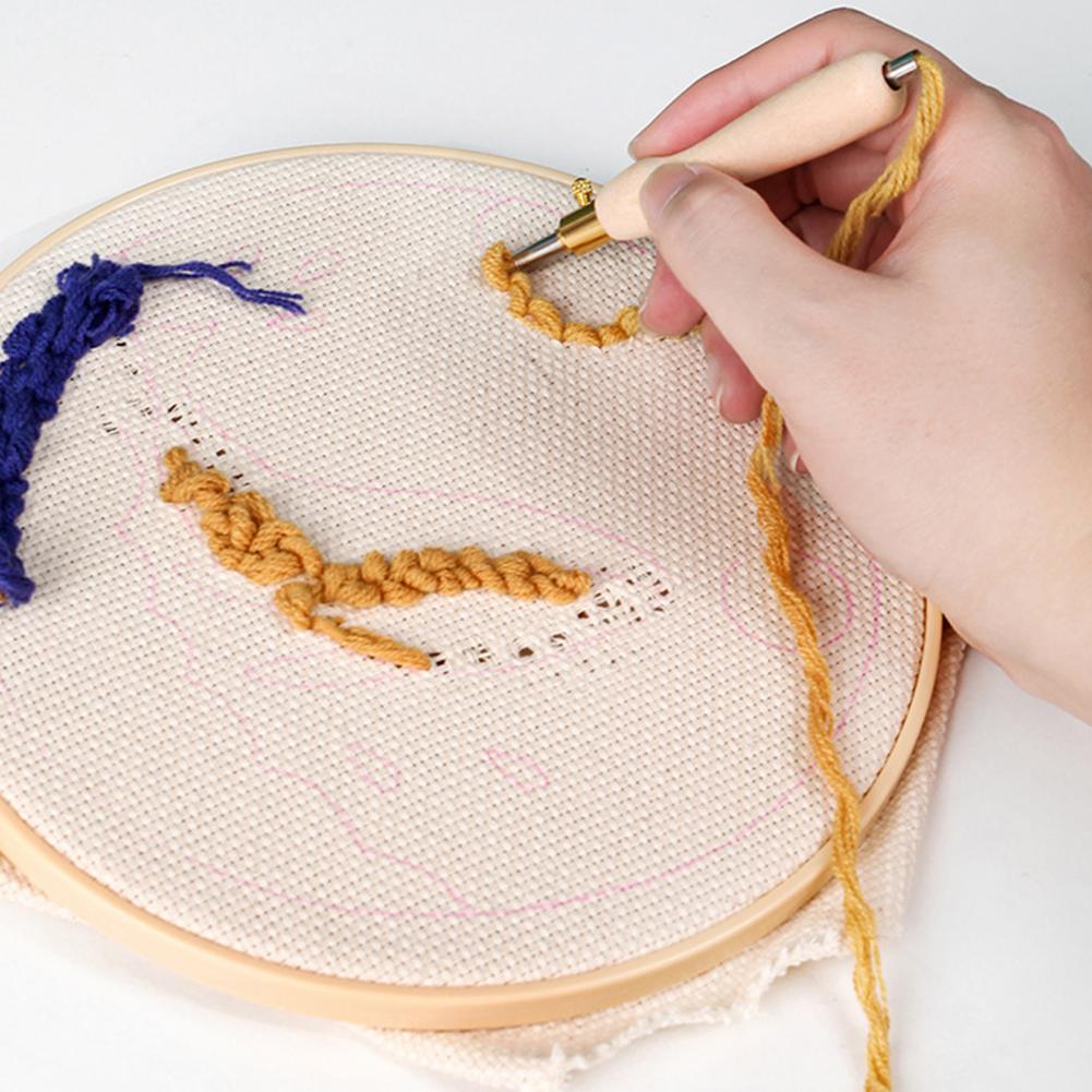 Embroidery Needle Wooden Handl - Embroidery Needle Pen 评论和价格