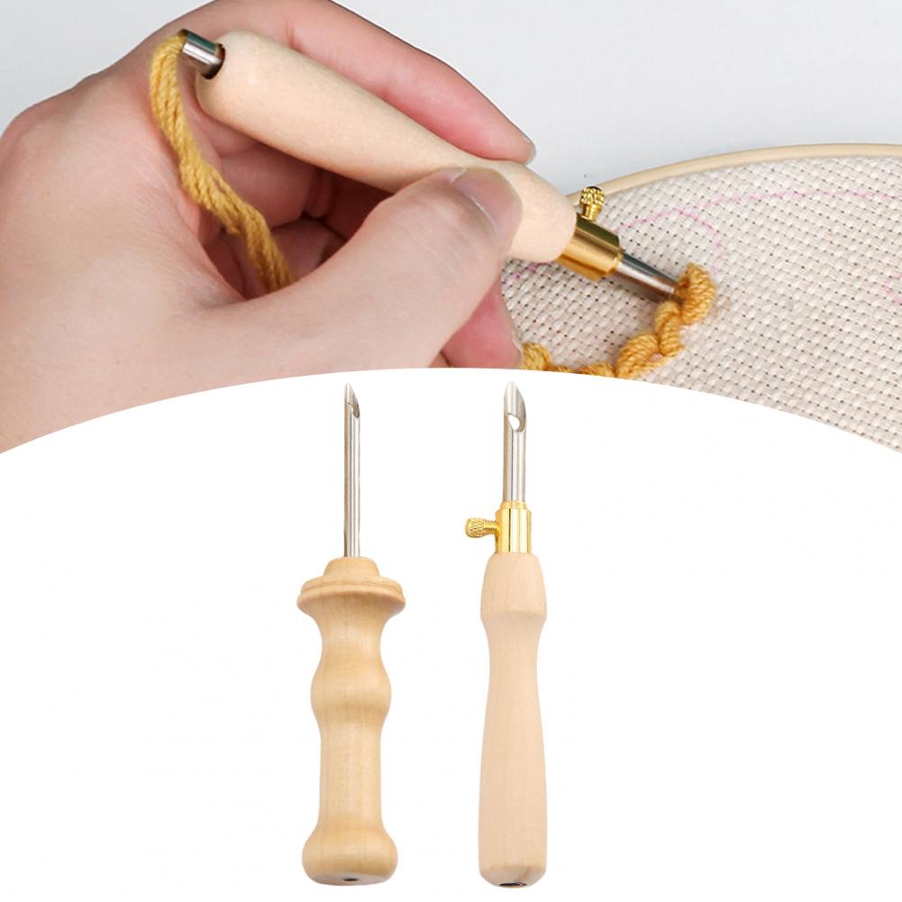 Embroidery Needle Wooden Handl - Embroidery Needle Pen 评论和价格