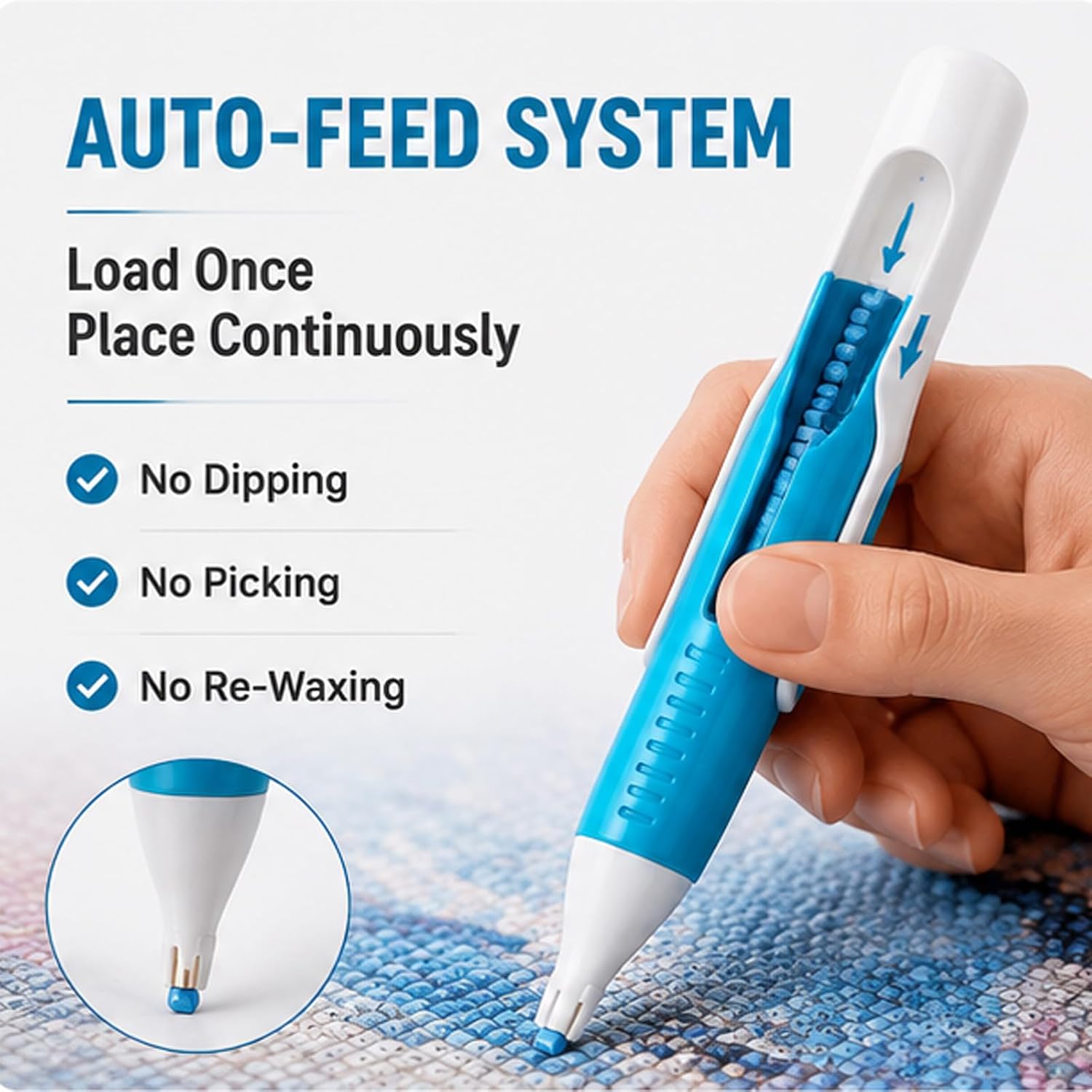Automatic Diamond Painting Bea - Embroidery Needle Pen 评论和价格