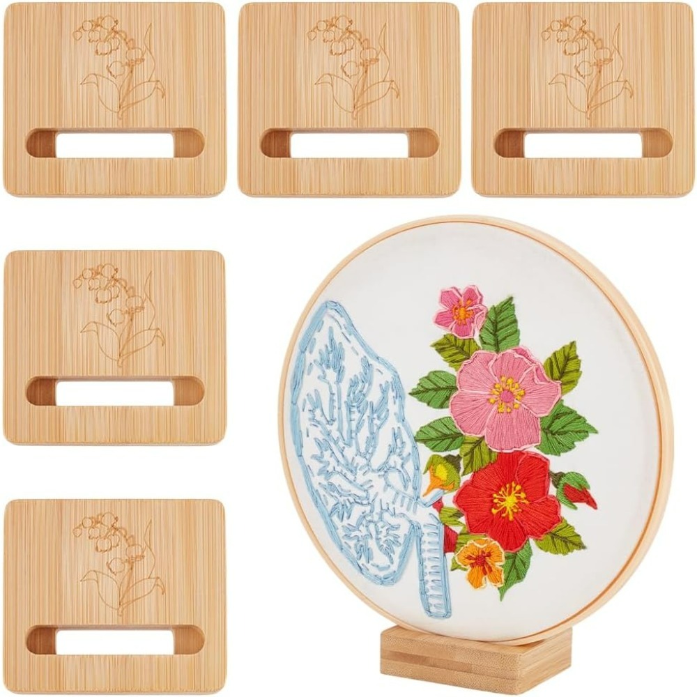 6Pcs Embroidery Hoop Rectangle - Embroidery Hoop Stand 评论和价格